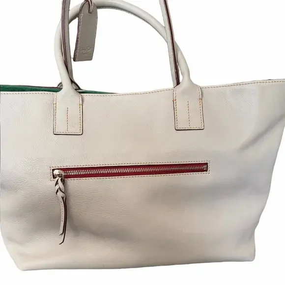 Dooney and Bourke leather Florentine medium Russle Ecru tore Bag. - Picture 4 of 13